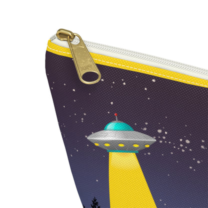 Alien UFO Print Travel Accessory Bag