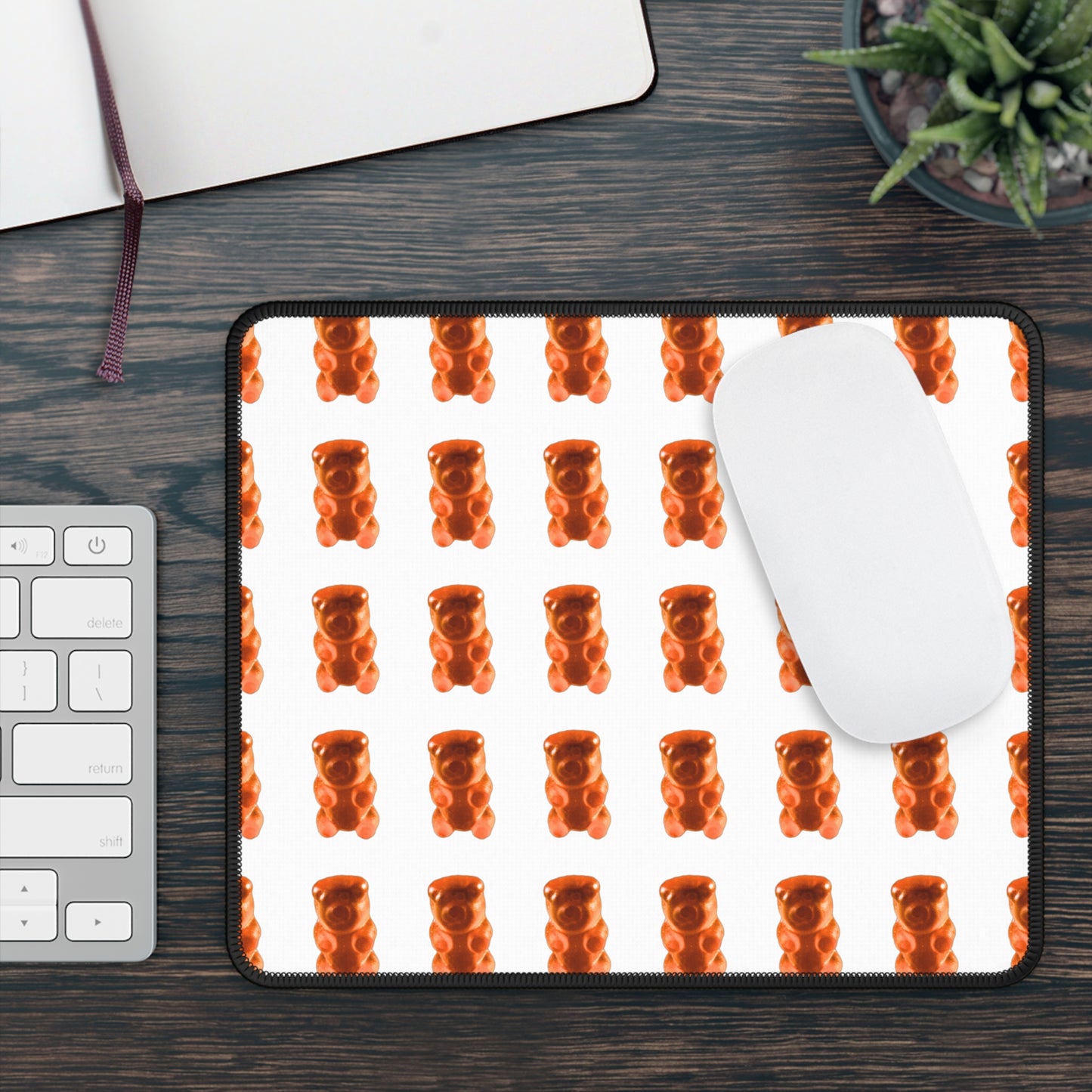 Orange Gummy Bear Gaming Mouse Pad