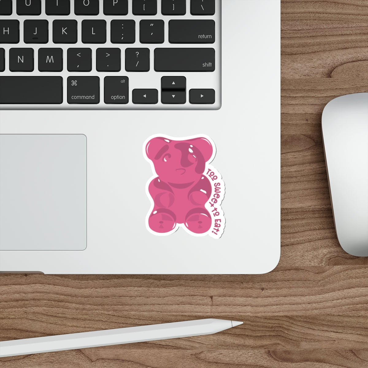 Pink Gummy Themed Indoor/Outdoor Die Cut Vinyl Sticker