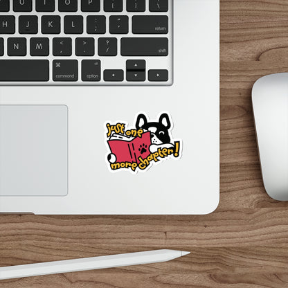 French Bulldog "One More Chapter" Vinyl Indoor/Outdoor Sticker
