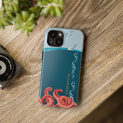 Message in a Bottle Octopus Series  iPhone (iPhone 11-15 Pro Plus Max Mini) Tough Phone Case