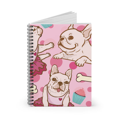 French Bulldog Theme Spiral Bound Notebook