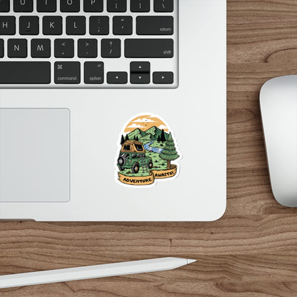 Adventure Awaits Indoor/Outdoor Vinyl Sticker - For folks who love the Adventure!