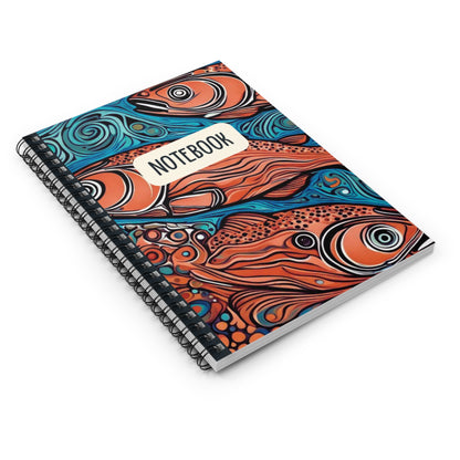 Salmon PNW Themed Spiral Bound Notebook