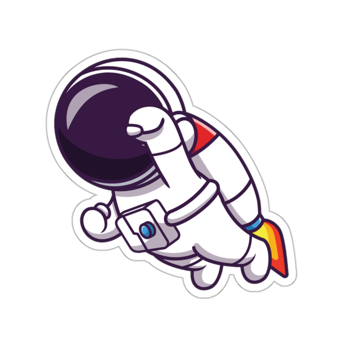 Astronaut Jet Pack Indoor/Outdoor Vinyl Die Cut Sticker