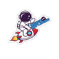 Never Stop Exploring Astronaut Indoor/Outdoor Vinyl Die Cut Sticker