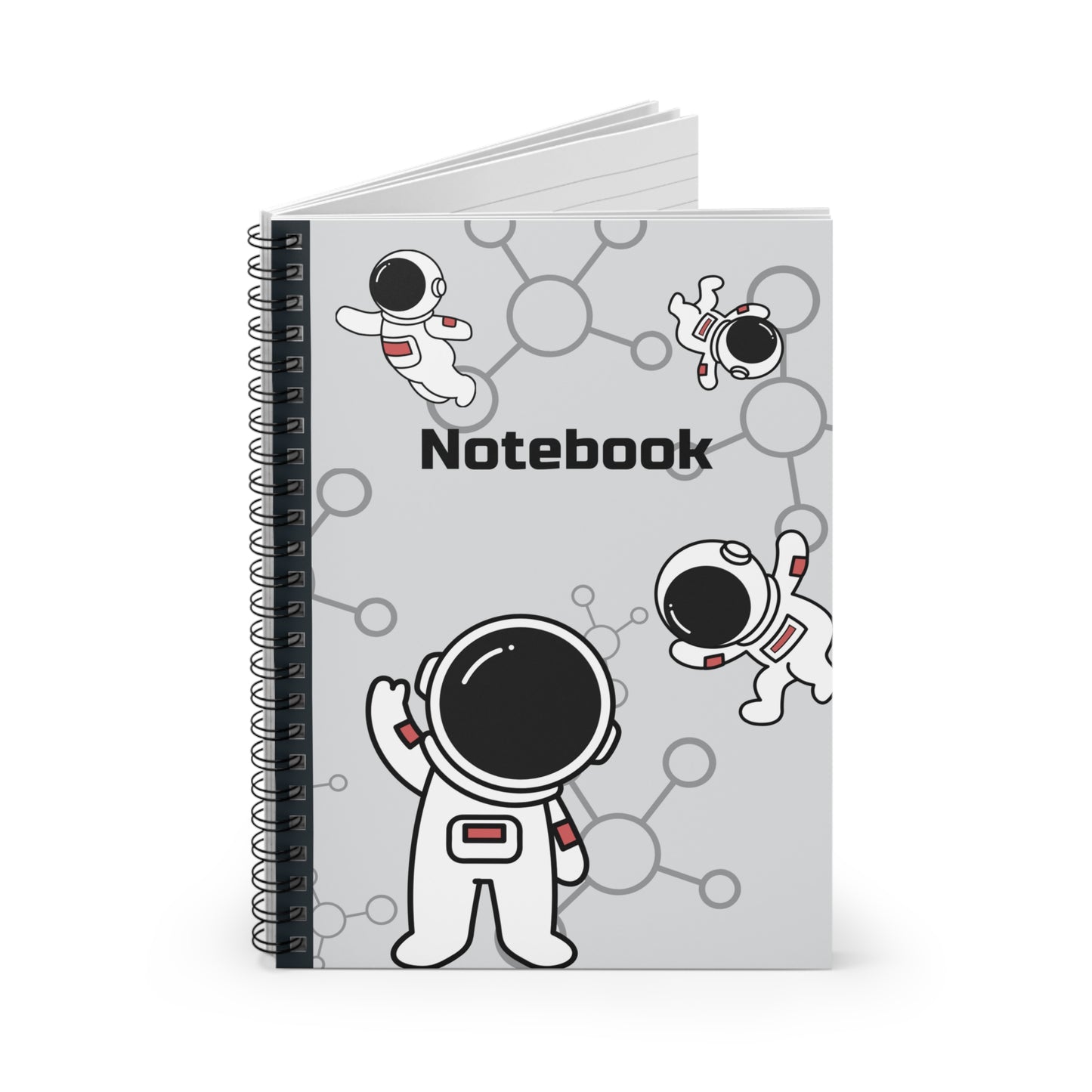 Astronaut Themed Spiral Bound Notebook