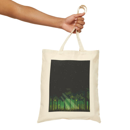 Green Forest Cotton Canvas Tote Bag