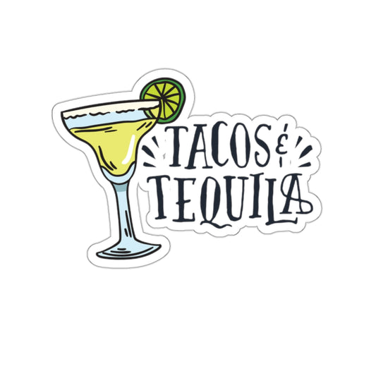 Tacos and Tequila Margarita Indoor/Outdoor Die Cut Vinyl Sticker