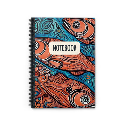 Salmon PNW Themed Spiral Bound Notebook