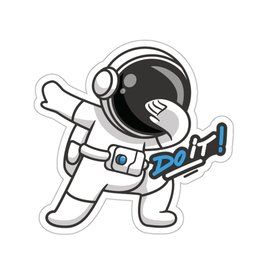 Just Do It Astronaut Indoor/Outdoor Vinyl Die Cut Sticker