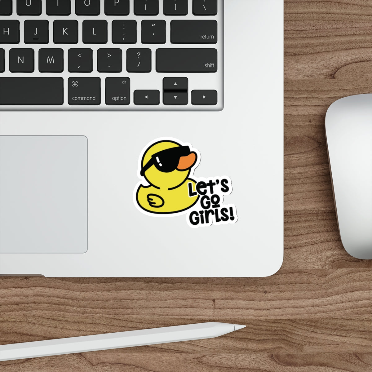 Let's Go Girls Rubber Duck Themed Indoor/Outdoor Die Cut Vinyl Sticker