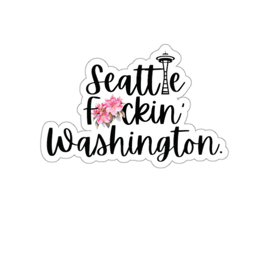 Seattle Washington Swear Word Die Cut Vinyl Indoor Outdoor Sticker