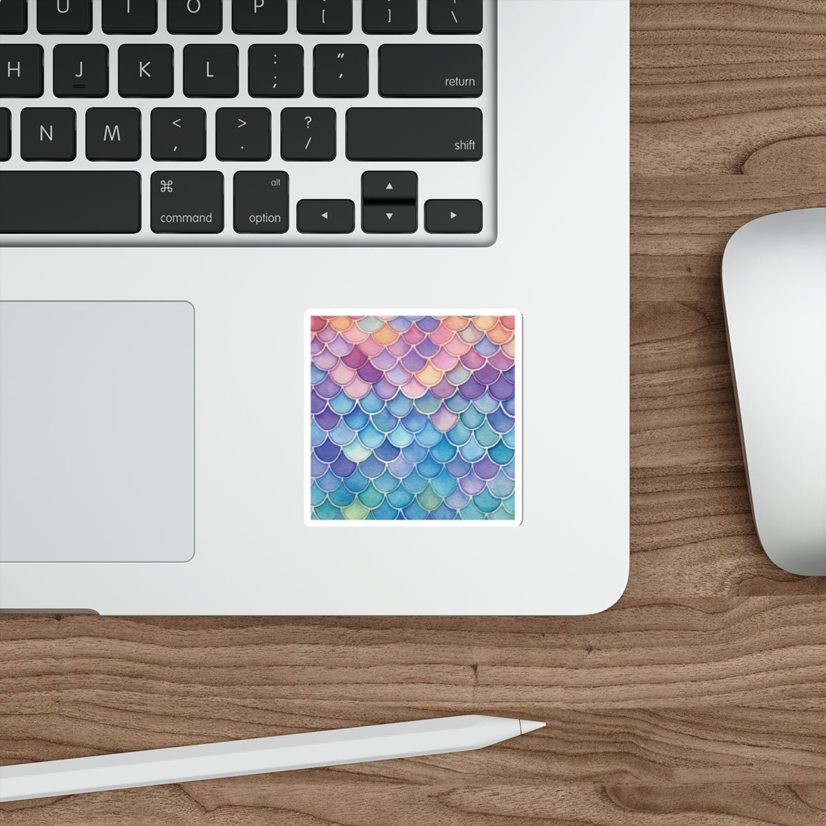 Mermaid Scales Square Indoor/Outdoor Vinyl Sticker