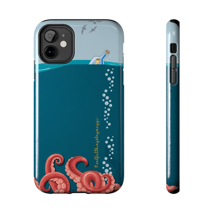 Message in a Bottle Octopus Series  iPhone (iPhone 11-15 Pro Plus Max Mini) Tough Phone Case