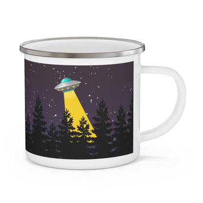 UFO / Alien Enamel Camping Mug