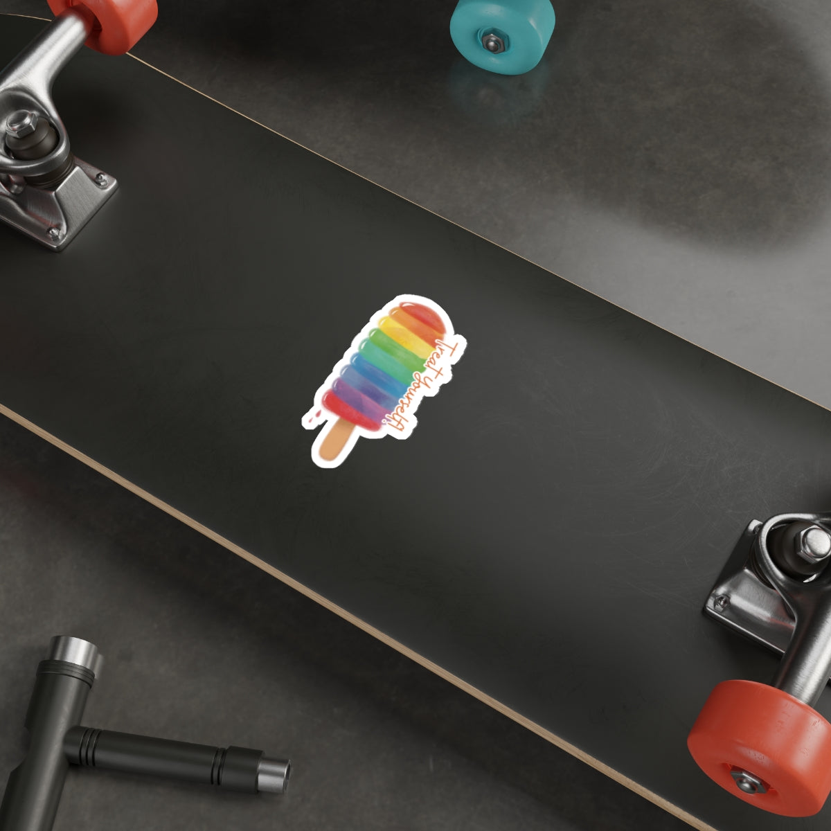 Rainbow Frozen Treat Indoor/Outdoor Vinyl Die-Cut Sticker