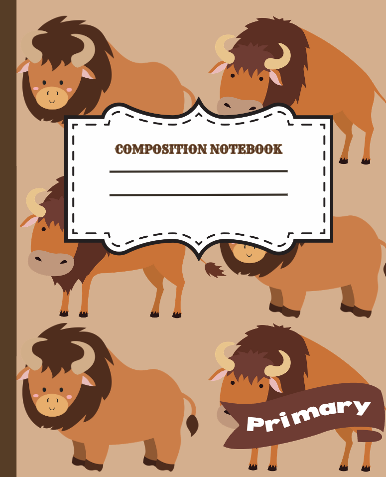 Bison Baby Primary Composition Notebook